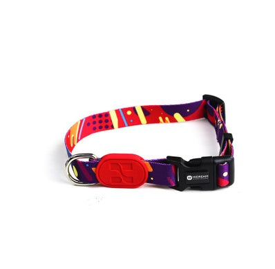 HKM-0068541 Colorful Adjustable Dog Collar for Small, Medium, and Large Dogs - Durable Design with Varying Widths