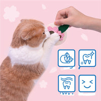 HKM-0069181 Sakura Fruit Cat Teething Stick Toy for Kittens - Natural Loofah & Catnip