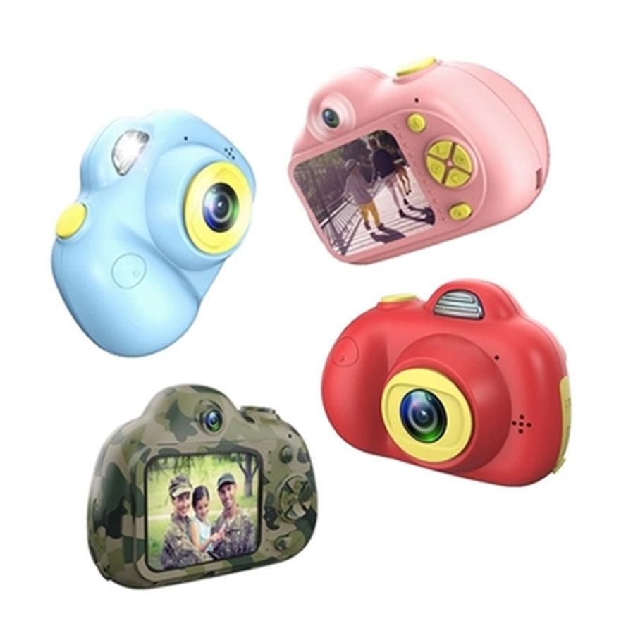 HKM-006931 Kids' Compact Digital Camera - 2.0 Inch LCD, 1080p Recording, Built-in Battery - Pink, Red, Blue, Camouflage