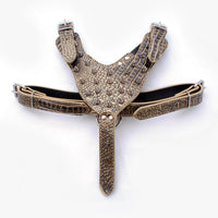 HKM-0069821 Punk Style Rivet Chest Strap for Large Dogs ¨C Adjustable Leather Harness in Multiple Colors