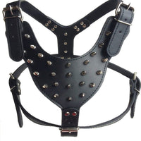 HKM-0069821 Punk Style Rivet Chest Strap for Large Dogs ¨C Adjustable Leather Harness in Multiple Colors