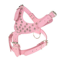 HKM-0069821 Punk Style Rivet Chest Strap for Large Dogs ¨C Adjustable Leather Harness in Multiple Colors
