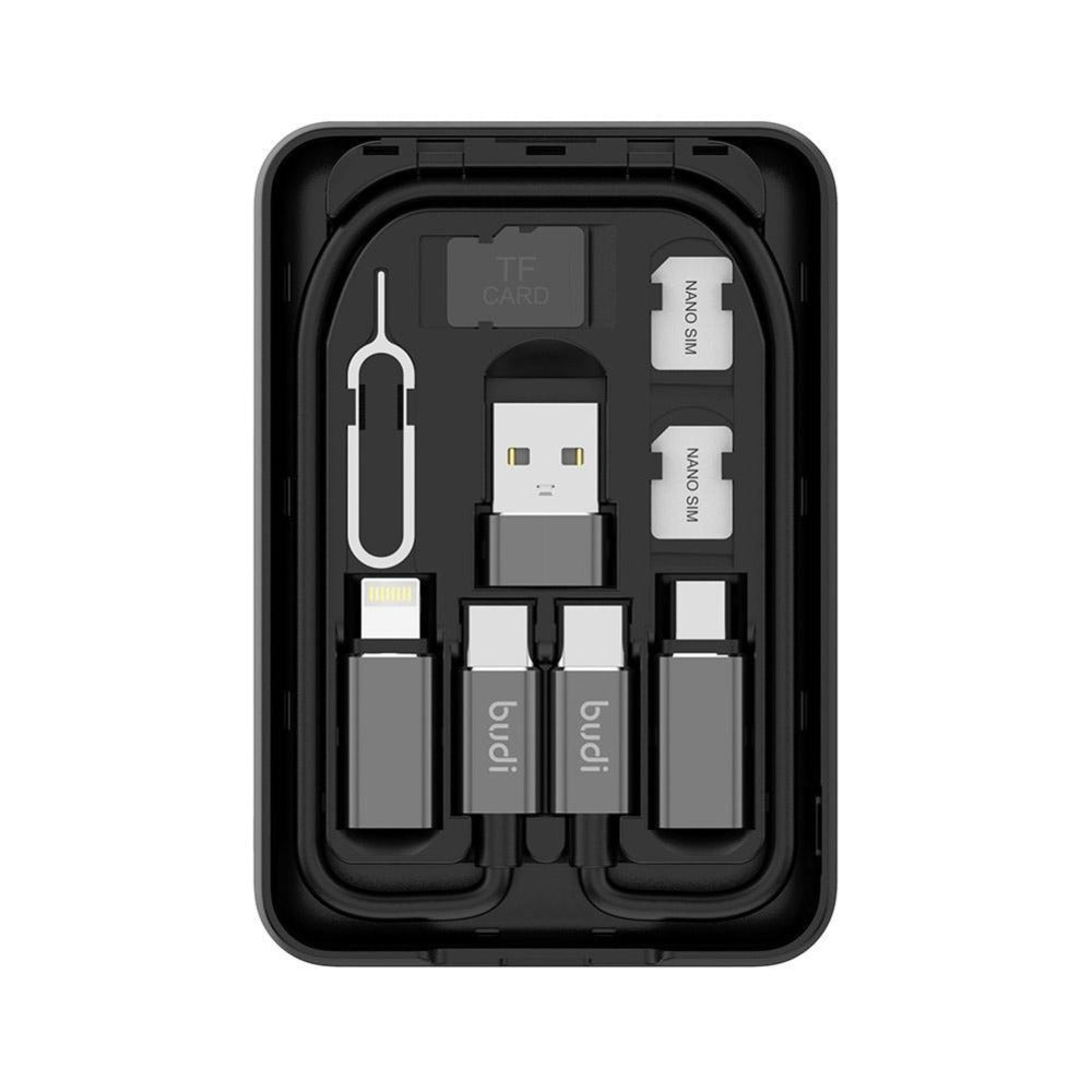 HKM-007059 Portable Multi-Functional Power Bank with 6 Charging Cables and SIM Card Kit