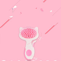 HKM-0072125 Pink Cat Comb, 7.2cm Wide, Nylon Bristles, Heat and Cold Resistant, ABS Resin Material