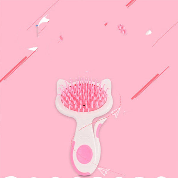 HKM-0072125 Pink Cat Comb, 7.2cm Wide, Nylon Bristles, Heat and Cold Resistant, ABS Resin Material