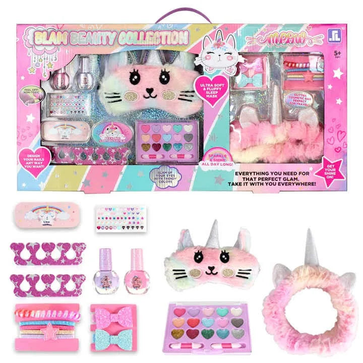 HKM-007379 Kids Makeup Toy Set with Nail Polish and Manicure Accessories for Girls, Ages 2-13