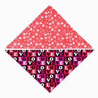 HKM-0073917 Valentine's Day Triangle Pet Scarf - Multiple Colors Available, Fits Neck Circumference 20-46CM