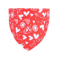 HKM-0073917 Valentine's Day Triangle Pet Scarf - Multiple Colors Available, Fits Neck Circumference 20-46CM
