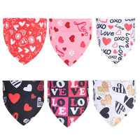 HKM-0073917 Valentine's Day Triangle Pet Scarf - Multiple Colors Available, Fits Neck Circumference 20-46CM