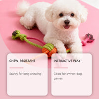HKM-0074941 Interactive Chew-Resistant Knotted Rope Toy for Dogs, Made from Recycled Cotton
