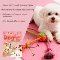 HKM-0074941 Interactive Chew-Resistant Knotted Rope Toy for Dogs, Made from Recycled Cotton