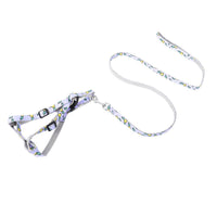 HKM-0075581 Cartoon Love Design Nylon Dog Traction Rope with Chest Strap - Available in Multiple Colors