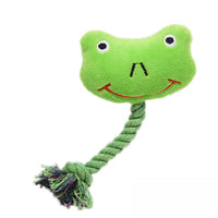 HKM-0075965 Plush Bite-Resistant Vocalization Toy for Pets - Pink Rabbit & Green Frog