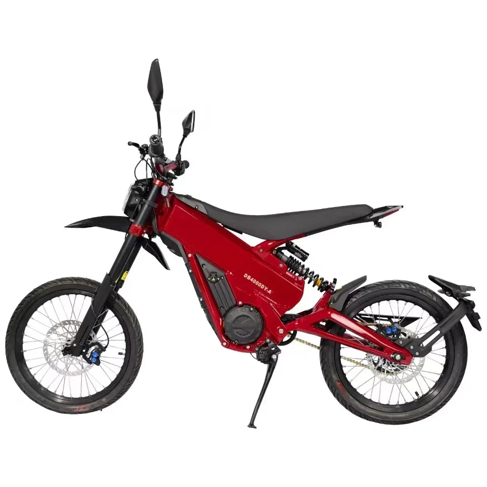 HKM-007635 Electric Dirt Bike 60V 6500W Middrive, 46MPH Speed, Long Range, Dual Hydraulic Suspension, 200KG Max Load, 17" Off-Road Tires