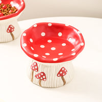 HKM-0076477 Creative Mushroom Pet Bowl for Cats and Dogs - Functional Food and Water Basin