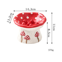 HKM-0076477 Creative Mushroom Pet Bowl for Cats and Dogs - Functional Food and Water Basin