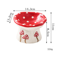 HKM-0076477 Creative Mushroom Pet Bowl for Cats and Dogs - Functional Food and Water Basin