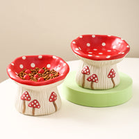 HKM-0076477 Creative Mushroom Pet Bowl for Cats and Dogs - Functional Food and Water Basin