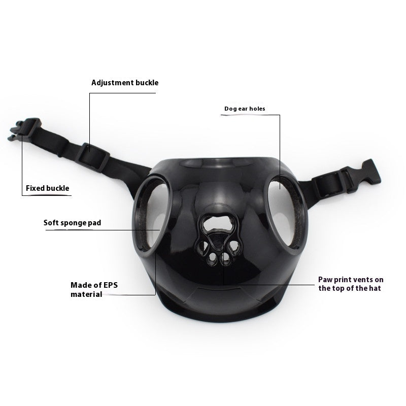 HKM-0076861 PET Helmet Cycling Hat for Small and Medium Dogs - Durable Plastic, Year-Round Use, Stylish Colors