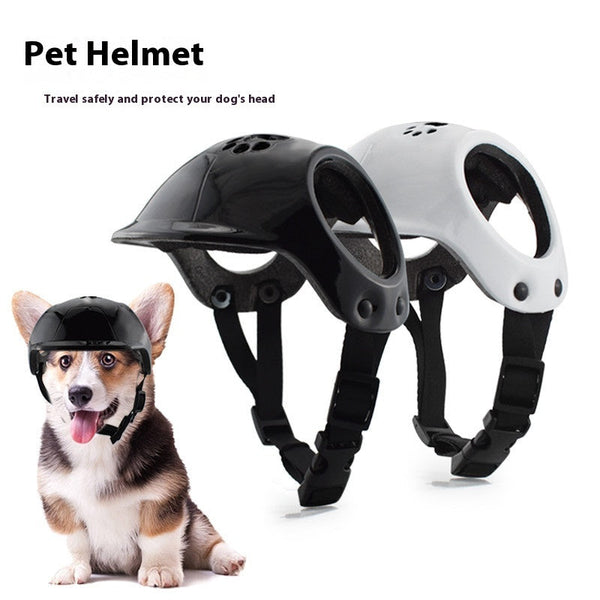 HKM-0076861 PET Helmet Cycling Hat for Small and Medium Dogs - Durable Plastic, Year-Round Use, Stylish Colors