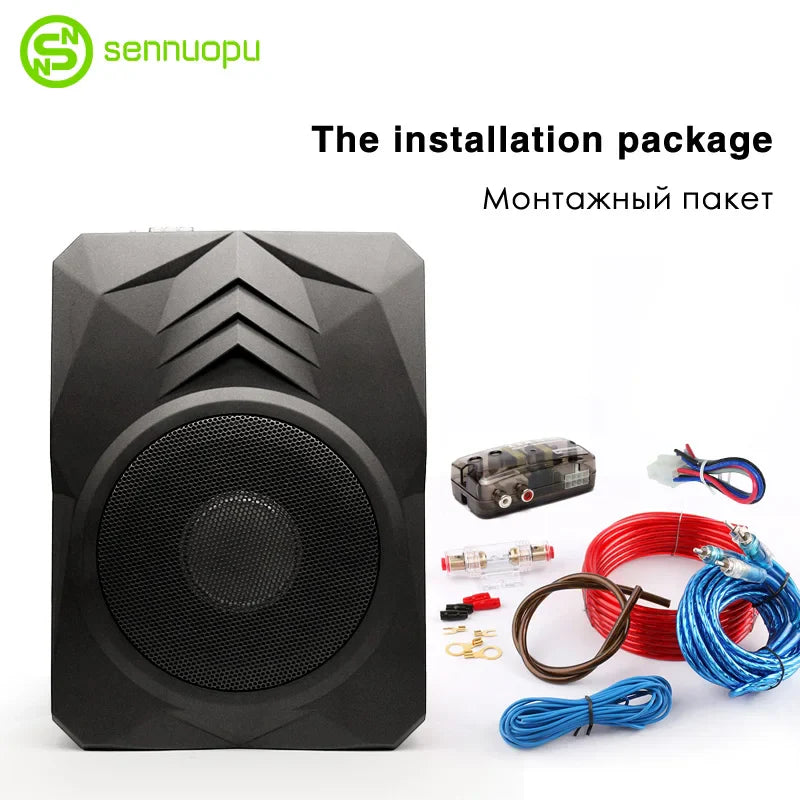 HKM-007699 Sundown Audio Slim Under Seat Active Subwoofer with Built-in Amplifier for Car and Truck