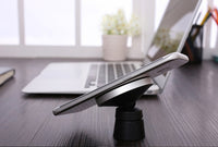 HKM-007763 Magnetic Wireless Car Charger & Phone Bracket with Vent Clip - Qi Standard, Black Aluminum Alloy + ABS
