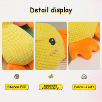 HKM-0079549 Squeaky Plush Duck Dog Toy for All Breeds - No Stuffing, Soft, Fun for Indoor Play