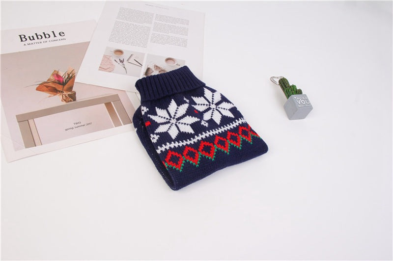 HKM-0080061 Navy Blue Snowflake Holiday Pet Clothing - Various Sizes Available