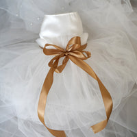 HKM-0080445 Elegant Ribbon Wedding Dress for Cats and Dogs - Various Sizes Available