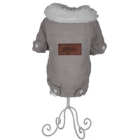 HKM-0081725 Lambswool Fleece-Lined Double-Layer Jacket for Pets in Gray and Pink