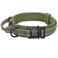 HKM-0081853 Reflective Adjustable Nylon Dog Collar in Camouflage - Medium to Extra Large Sizes Available