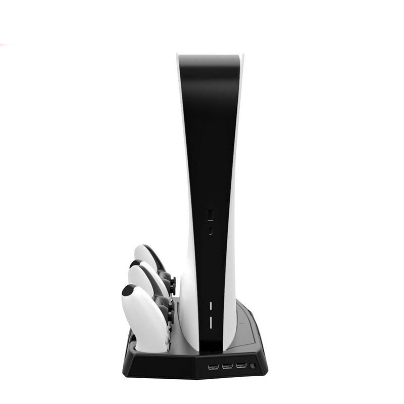 HKM-008211 PS5 Multifunctional Cooling Charging Station with USB Hub and Dual Controller Charger