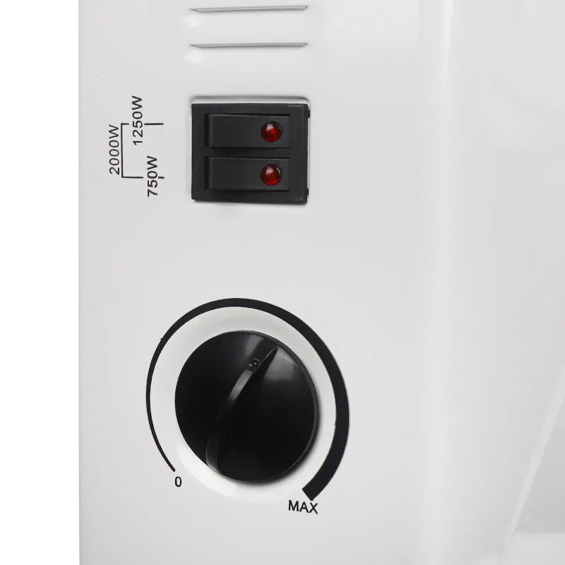 HKM-008467 2000W Freestanding Convector Heater with Adjustable Thermostat and Overheat Protection