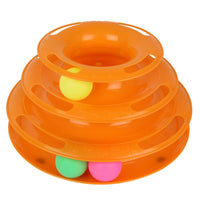 HKM-0085309 Interactive Cat Ball Disk Toy with Colorful Rolling Balls - Engaging Play Station for Cats