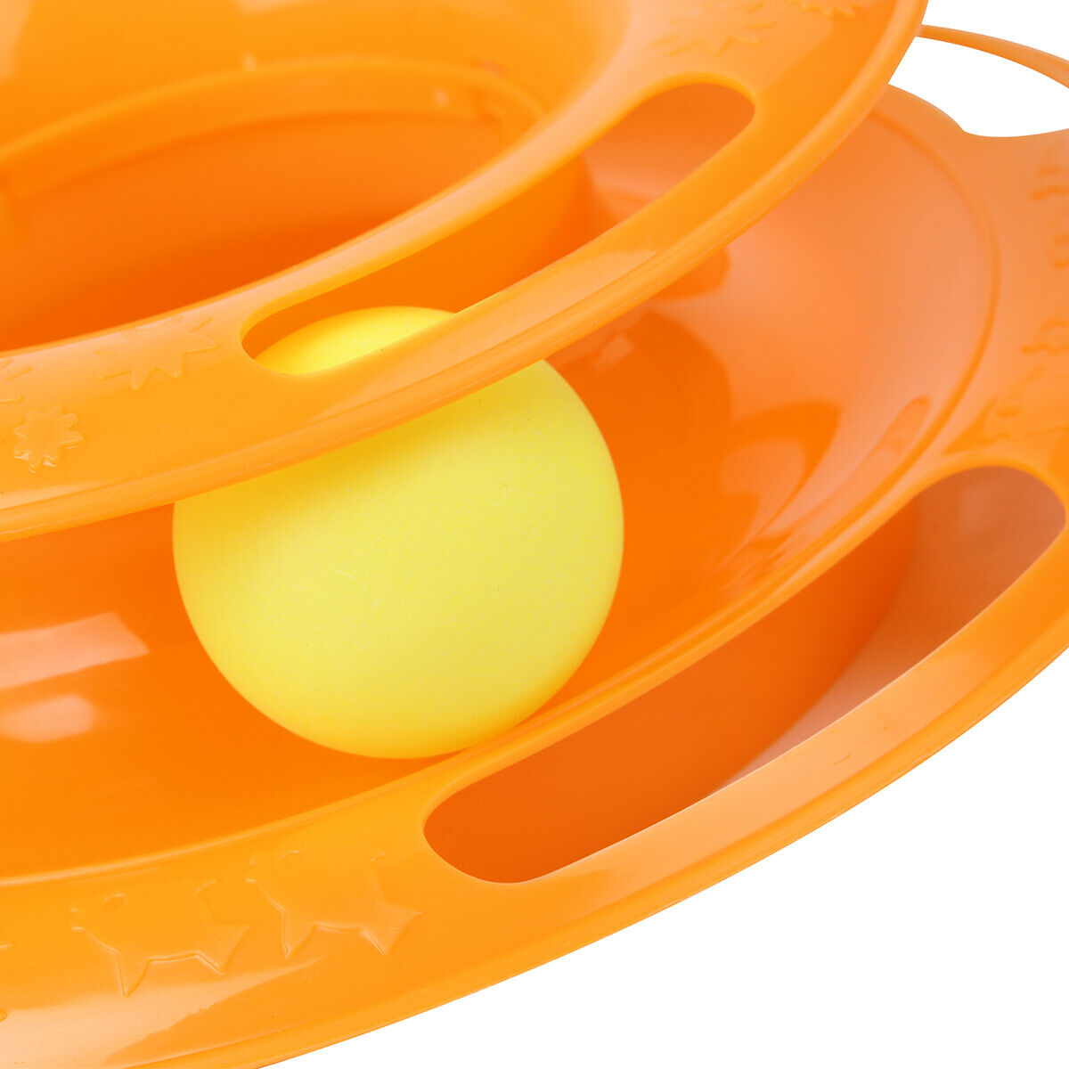 HKM-0085309 Interactive Cat Ball Disk Toy with Colorful Rolling Balls - Engaging Play Station for Cats