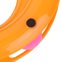 HKM-0085309 Interactive Cat Ball Disk Toy with Colorful Rolling Balls - Engaging Play Station for Cats