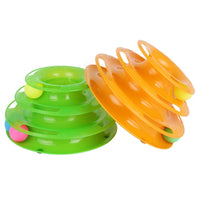HKM-0085309 Interactive Cat Ball Disk Toy with Colorful Rolling Balls - Engaging Play Station for Cats