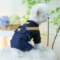 HKM-0086589 Punk Style Suspender Pants for Small and Medium Dogs with Traction Rope Buckle