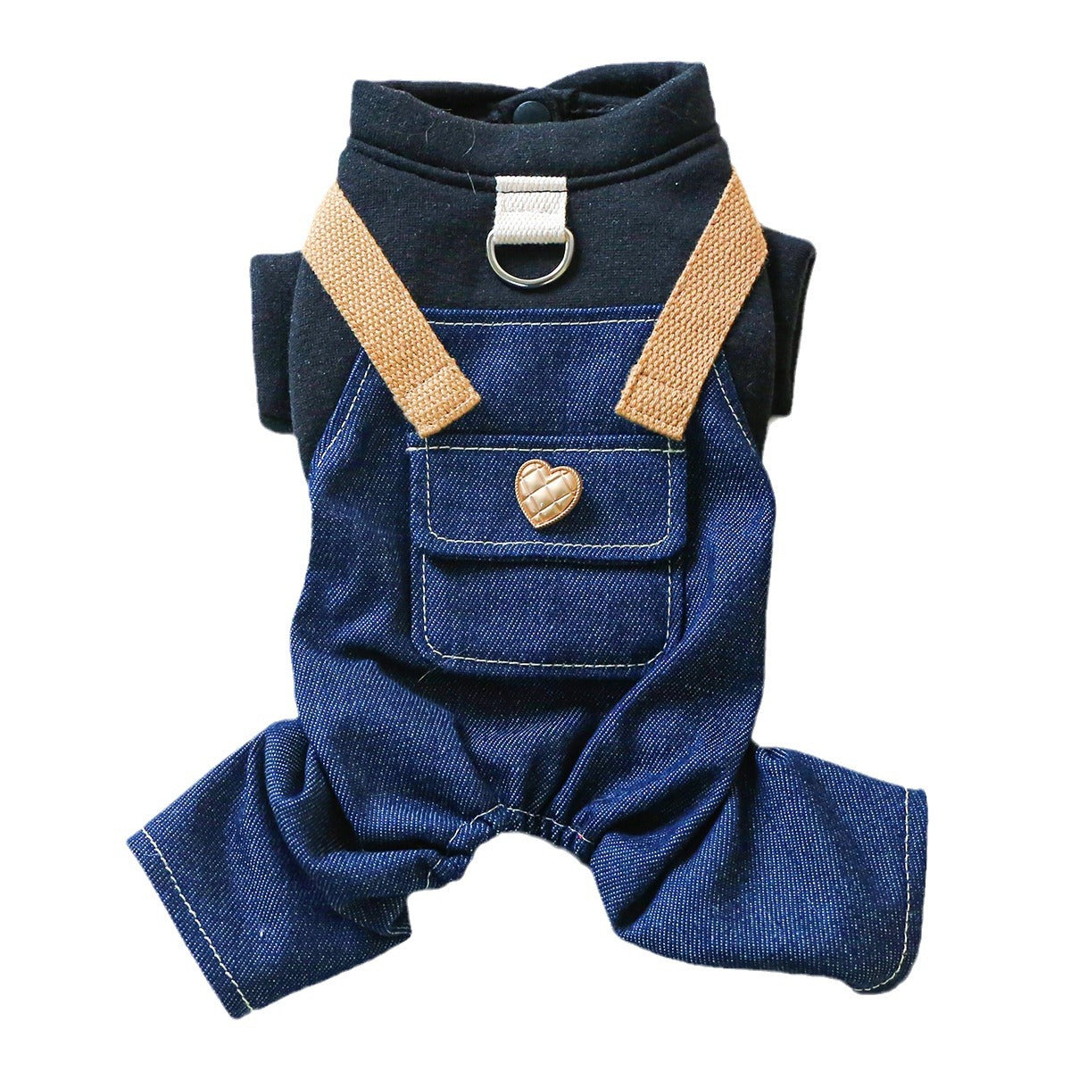 HKM-0086589 Punk Style Suspender Pants for Small and Medium Dogs with Traction Rope Buckle
