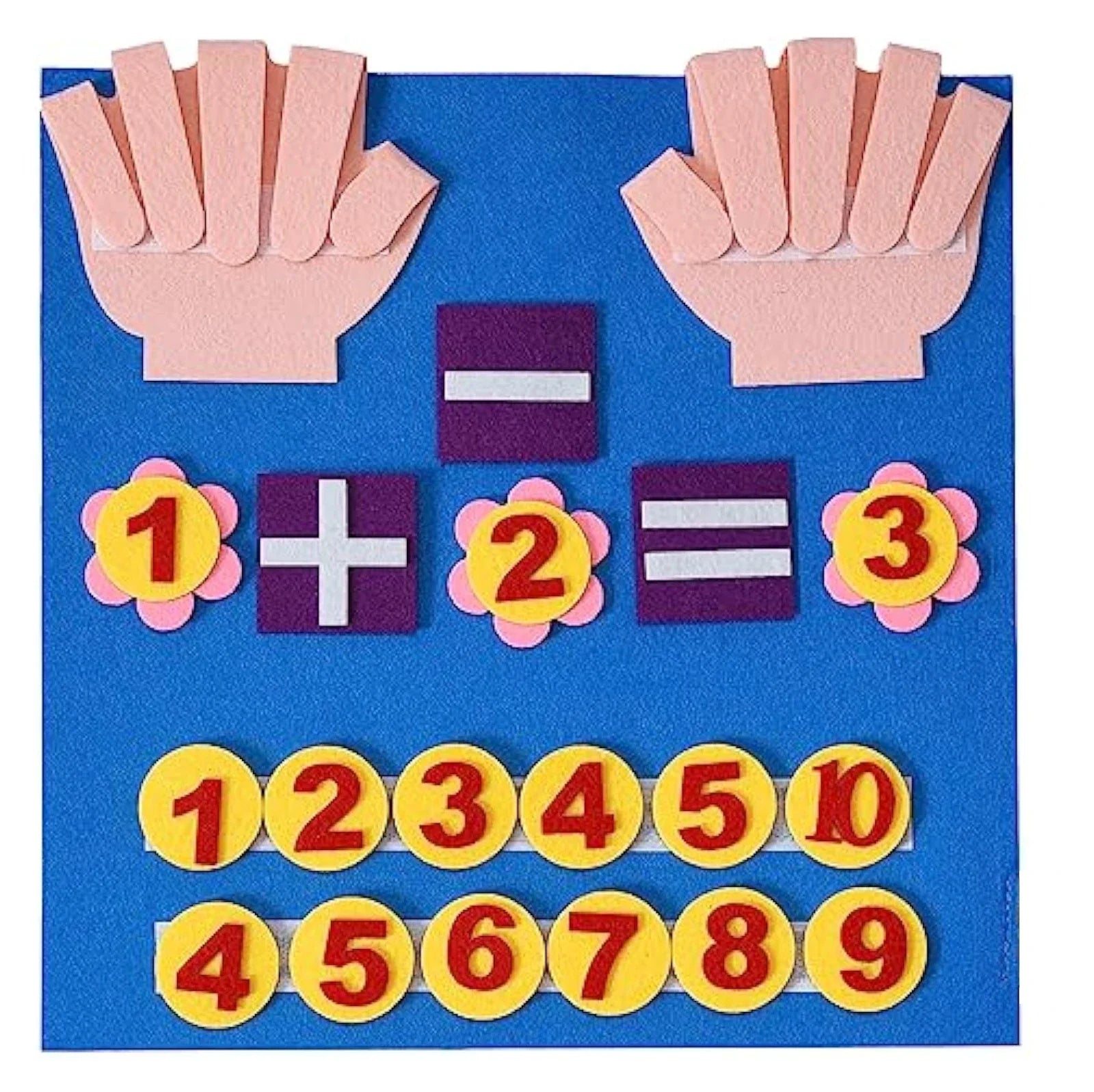 HKM-008659 Felt Finger Numbers Counting Board - Educational Toy for Early Math Learning