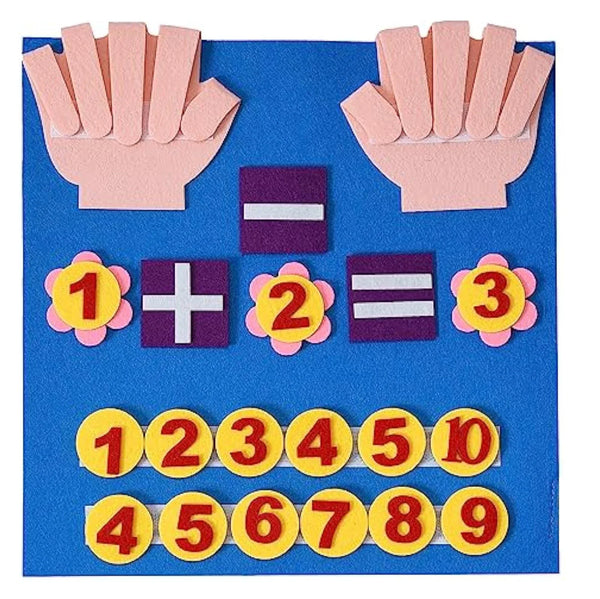 HKM-008659 Felt Finger Numbers Counting Board - Educational Toy for Early Math Learning