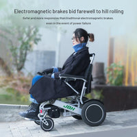 HKM-008723 Lightweight Aluminum Alloy Folding Wheelchair with Rear Wheels for Disabled Persons