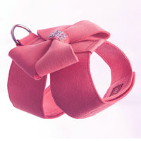 HKM-0087613 Fashionable Bowknot Chest Strap for Dogs in Pink, Blue, Orange - Microfiber Material