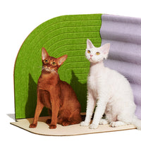 HKM-0087997 Vertical Cat Scratching Board with Corrugated Paper and Felt - 55x45x55 cm