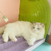 HKM-0087997 Vertical Cat Scratching Board with Corrugated Paper and Felt - 55x45x55 cm