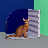 HKM-0087997 Vertical Cat Scratching Board with Corrugated Paper and Felt - 55x45x55 cm