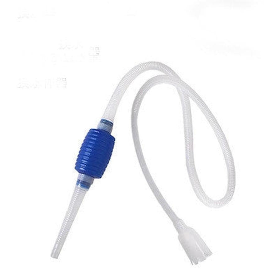 HKM-008851 Semi-Automatic Fish Tank Water Change Pump - 140cm Plastic Sand Washer in White and Blue