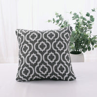 HKM-008915 Geometric Abstract Cotton and Linen Yarn-Dyed Sofa Cushion Pillowcase 45x45cm
