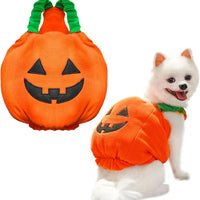 HKM-0089277 Plush Pumpkin Halloween Costume for Small to Medium Dogs and Cats