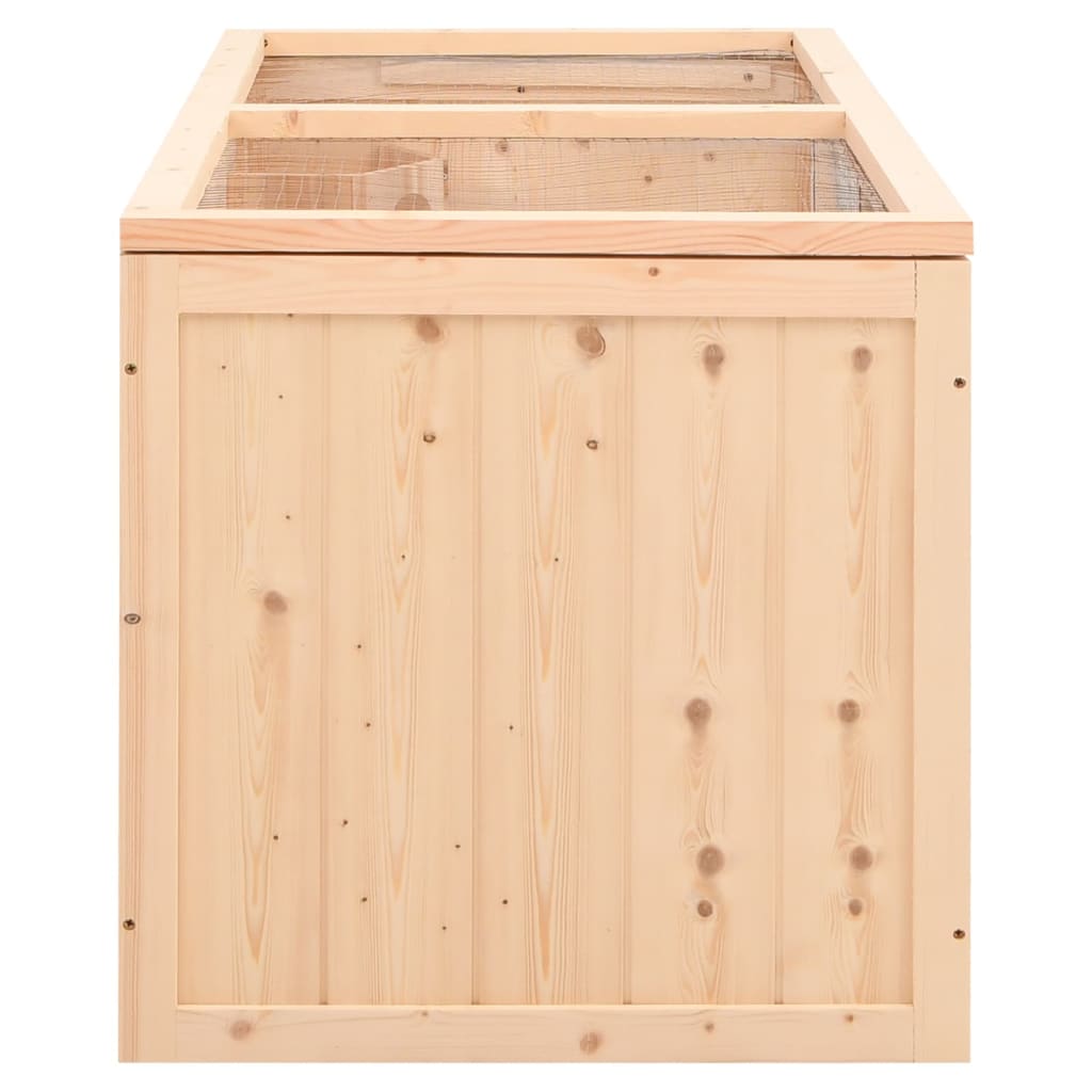 HKM-0089405 Wooden Hamster Cage 104 cm with Accessories for Small Pets - Solid Fir Wood Construction